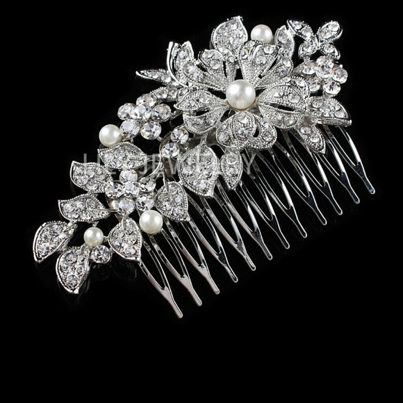 COPY - Rhinestone crystal bridal hair comb weddin…